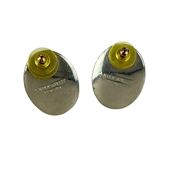 Kirk Stieff Pewter Earrings (Vintage, Fruit Basket pattern) — are less common th - Picture 3 of 6